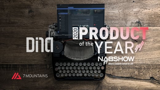 DiNA wins 2020 NAB Show Product of the Year Award!