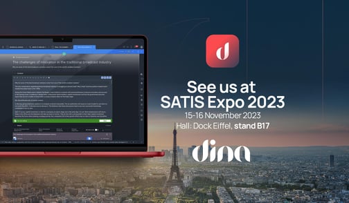 Dina at the SATIS Expo 2023 exhibition in Paris